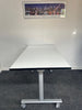 Flip Top Table in 25mm White Finish with a Black Trim / Silver Frame