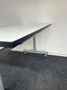 Flip Top Table in 25mm White Finish with a Black Trim / Silver Frame