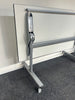 Flip Top Table in 25mm White Finish with a Black Trim / Silver Frame