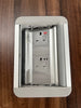 Flip Top Table in 25mm Walnut Finish with Power Module / Chrome Frame