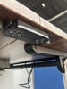 Flip Top Table in 25mm Walnut Finish with Power Module / Chrome Frame