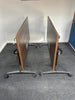 Flip Top Table in 25mm Walnut Finish with Power Module / Chrome Frame