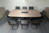 Boardroom Package: Senator Meeting Table / 4 Matching Cupboards / 8 Mesh Chairs