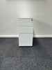 3 drawer slimline white under desk mobile pedestal