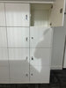 Senator White Wooden Key Entry Lockers - 16 Individual Compartments