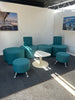 Breakout Package: 6 turquoise seating units and a low table