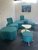 Breakout Package: 6 turquoise seating units and a low table