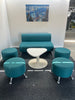 Breakout Package: Turquoise sofa, stools and coffee table