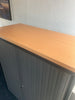 Double Tambour Cupboard with Beech Top