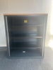 Double Tambour Cupboard with Beech Top