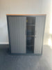 Double Tambour Cupboard with Beech Top