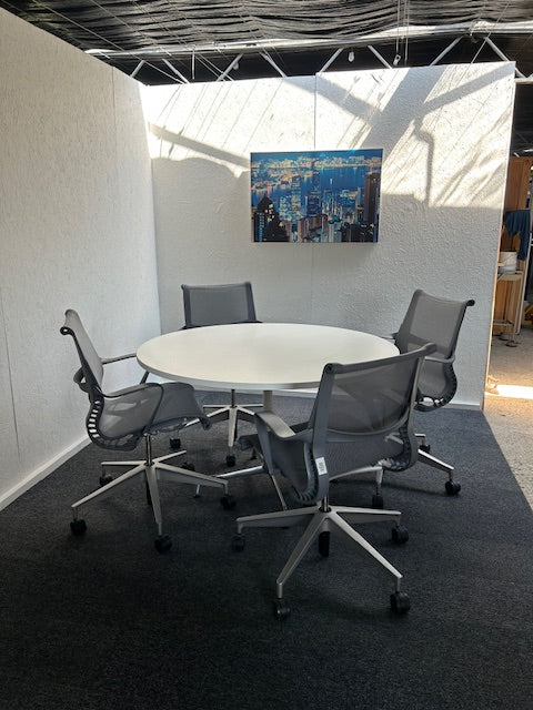 Boardroom Package: Herman Miller Table with 4 Herman Miller Setu Meeting Chairs