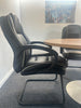 Meeting Room Package: Circular beech table with 4 executive chairs