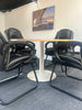 Meeting Room Package: Circular beech table with 4 executive chairs