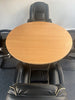 Meeting Room Package: Circular beech table with 4 executive chairs