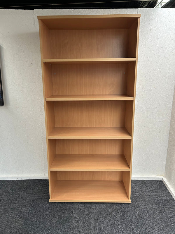 Tall Beech 5 Shelf Bookcase
