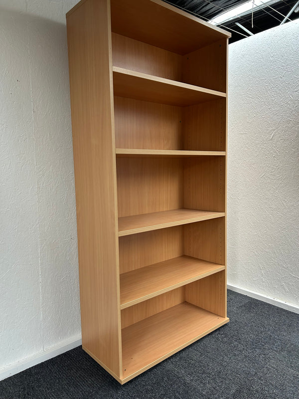 Tall Beech 5 Shelf Bookcase