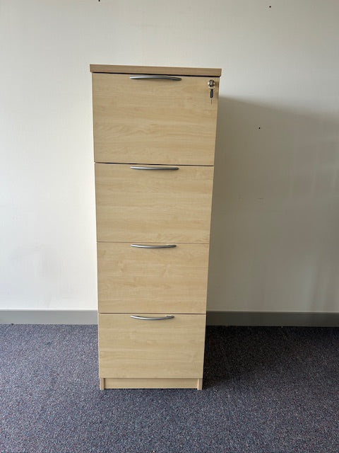 Office 4 Drawer Filing Cabinet in Maple