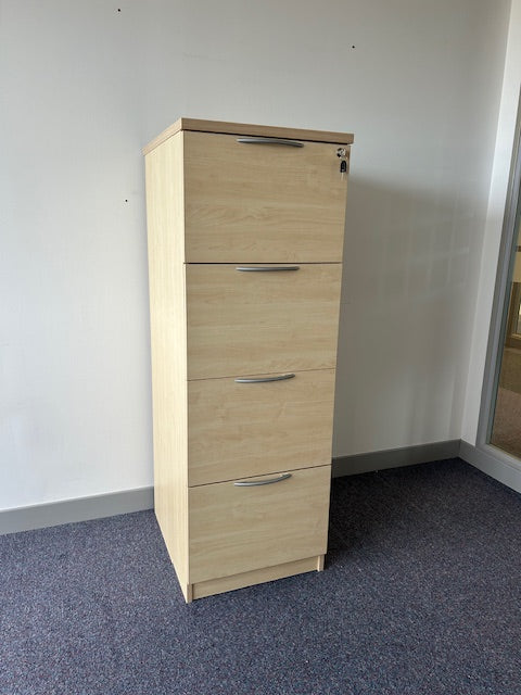Office 4 Drawer Filing Cabinet in Maple