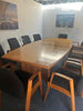 Boardroom Package: Barrel shaped Wood Veneer table and 10 Chairs