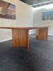 Boardroom Package: Barrel shaped Wood Veneer table and 10 Chairs