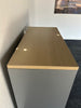 Double Door Tambour Cupboard / Silver Surround / Maple Top
