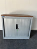 Double Door Tambour Cupboard / Silver / Walnut Top