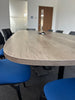 Boardroom Package: Large Senator Meeting Table /  10 Blue Chairs