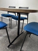 Boardroom Package: Senator Meeting Table /  6 Black and Blue Chairs