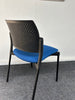 Boardroom Package: Senator Meeting Table /  6 Black and Blue Chairs