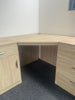 Home Office Corner Desk Set with Drawers & Cupboard