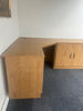 Home Office Corner Desk with Desk Link, Drawers & Double Cupboard