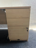 Maple Corner Desk with Desk High 3 Drawer Pedestal - Right Hand