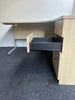 Maple Corner Desk with Desk High 3 Drawer Pedestal - Right Hand